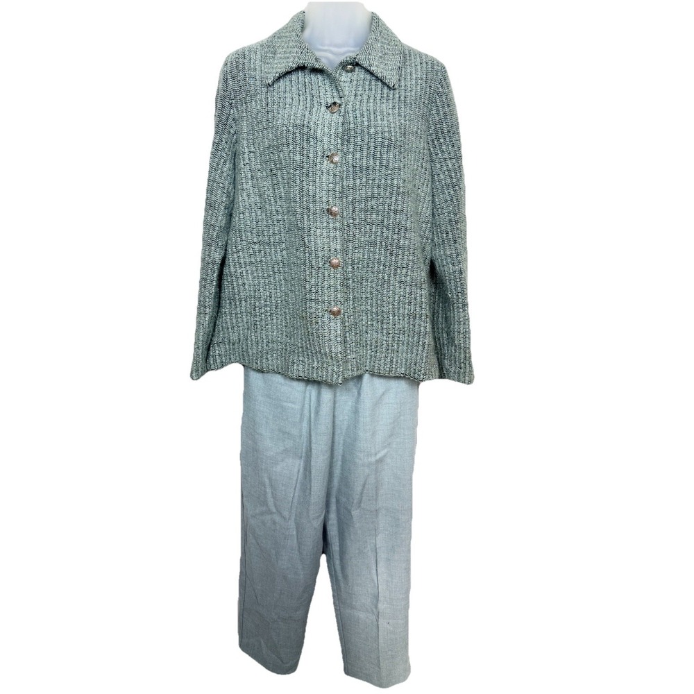 Vintage Alfred Dunner Pants Set Petite 12 Quiet Minimalist Grandma Slow Fashion‎